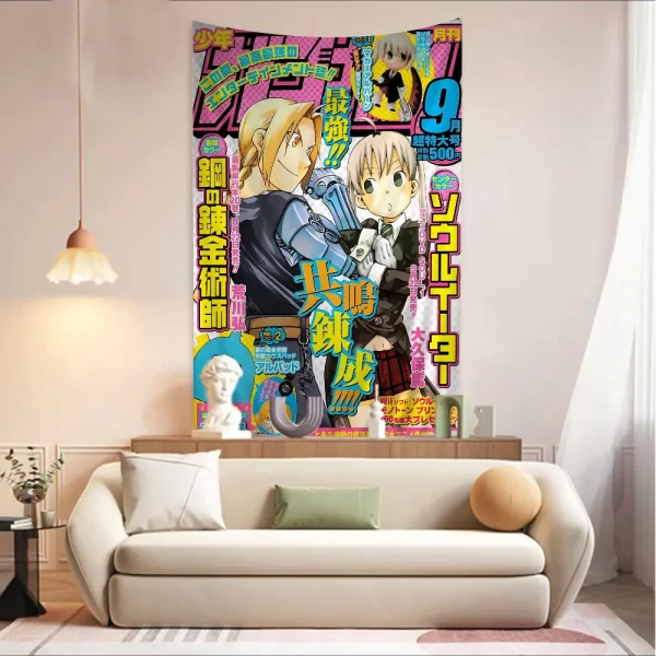 S-Soul E-Eater Anime Cartoon Tapestry Art Science Fiction Room Home Decor Wall Hanging Sheets 5