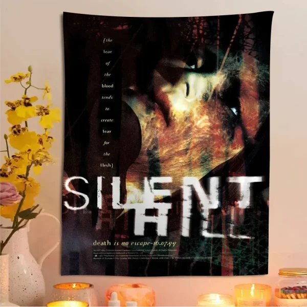 Classics Horror Games S-Silent H-Hill DIY Wall Tapestry Art Science Fiction Room Home Decor Wall Art Decor 1