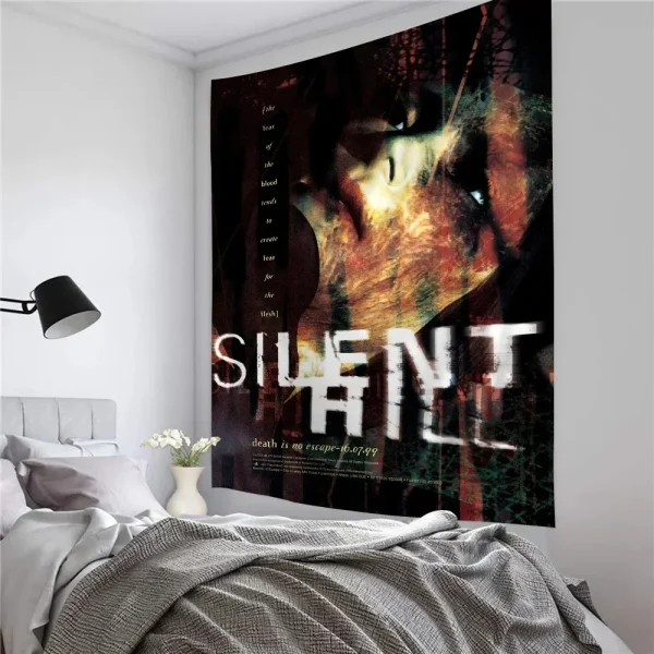 Classics Horror Games S-Silent H-Hill DIY Wall Tapestry Art Science Fiction Room Home Decor Wall Art Decor 3