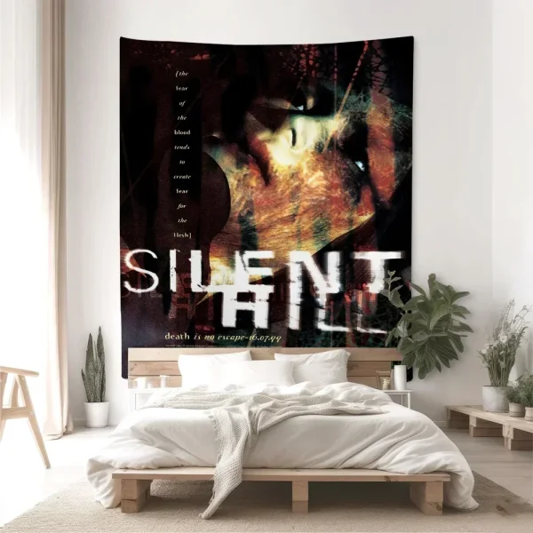 Classics Horror Games S-Silent H-Hill DIY Wall Tapestry Art Science Fiction Room Home Decor Wall Art Decor 4