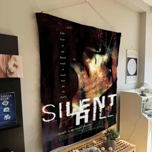 Classics Horror Games S-Silent H-Hill DIY Wall Tapestry Art Science Fiction Room Home Decor Wall Art Decor 5