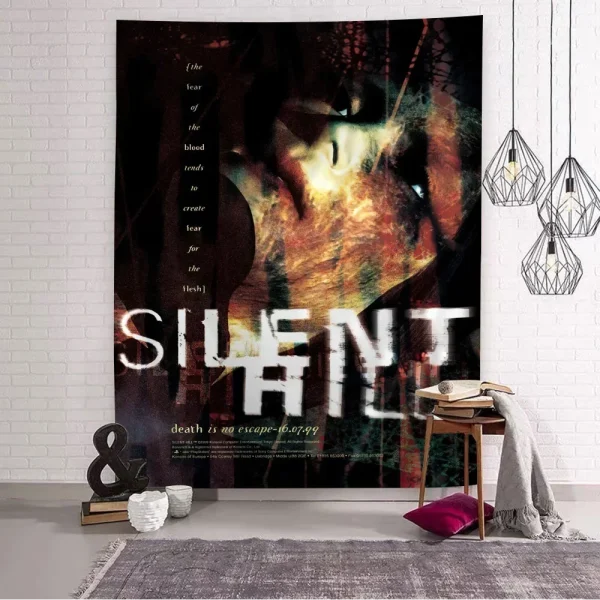 Classics Horror Games S-Silent H-Hill DIY Wall Tapestry Art Science Fiction Room Home Decor Wall Art Decor 6