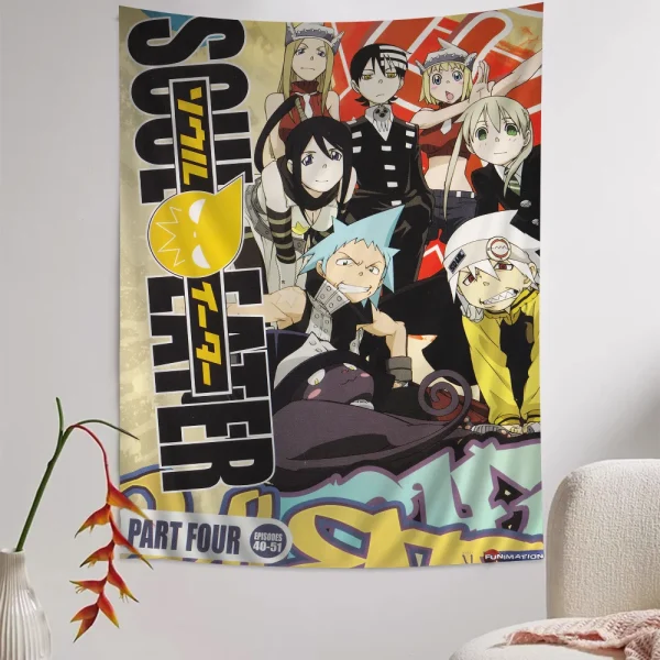 S-Soul E-Eater Anime Hippie Wall Hanging Tapestries Bohemian Wall Tapestries Mandala INS Home Decor 2