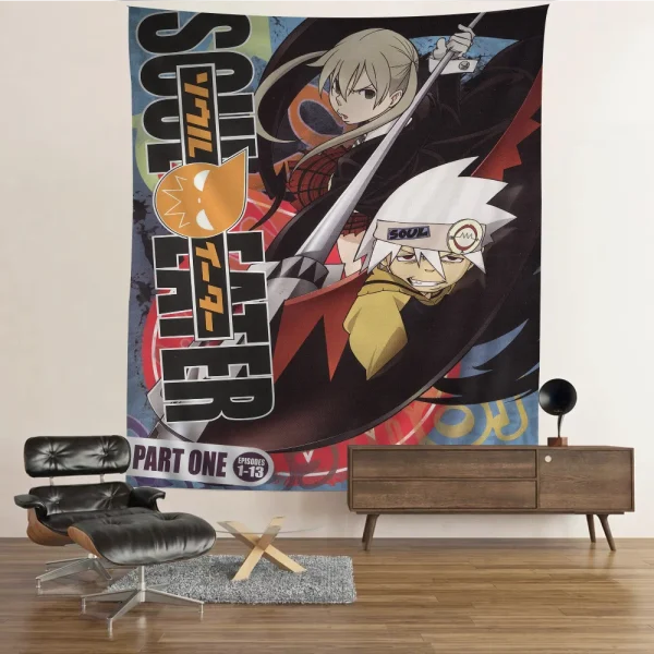 S-Soul E-Eater Anime Hippie Wall Hanging Tapestries Bohemian Wall Tapestries Mandala INS Home Decor 5