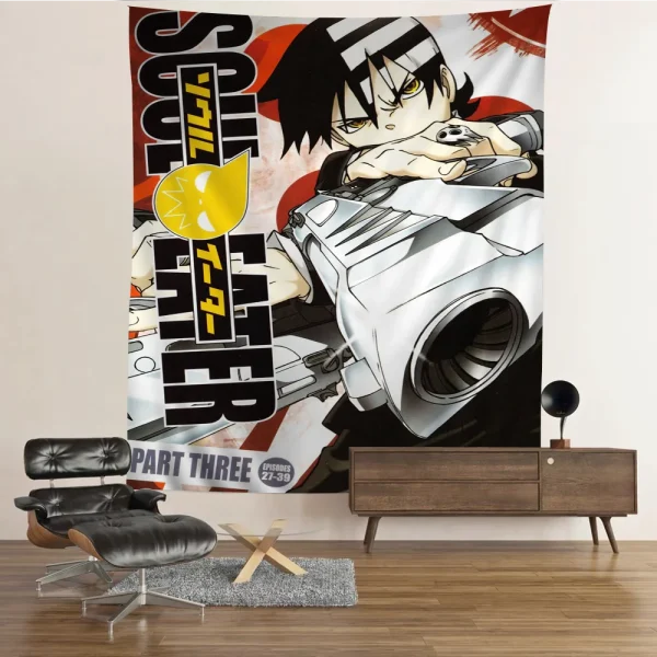 S-Soul E-Eater Anime Hippie Wall Hanging Tapestries Bohemian Wall Tapestries Mandala INS Home Decor 6