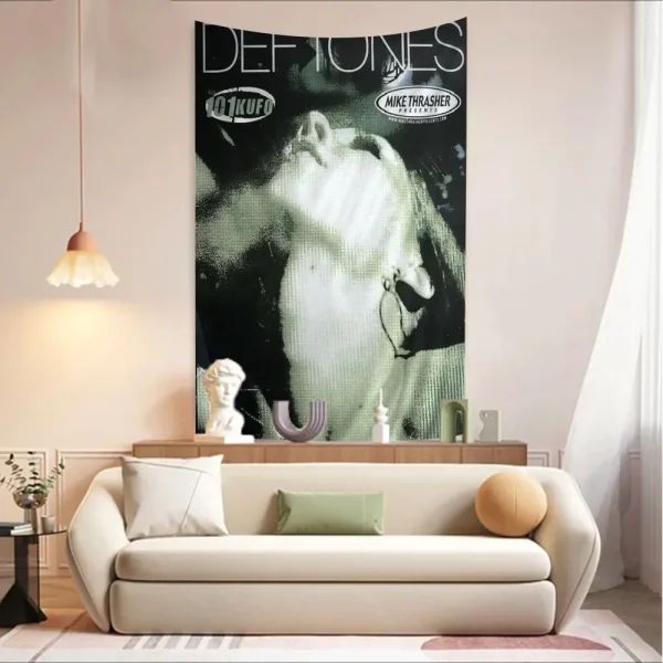 Hip Hop Singer Star Deftones Hanging Bohemian Tapestry Bohemian Wall Tapestries Mandala Kawaii Room Decor 4
