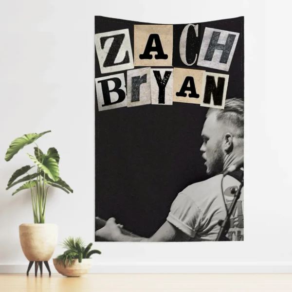 Singer Z-Zach Music Album Bryan Tapestry Room Decor Wall Cloth Party Hanging Background Room Decor Baby Room 2