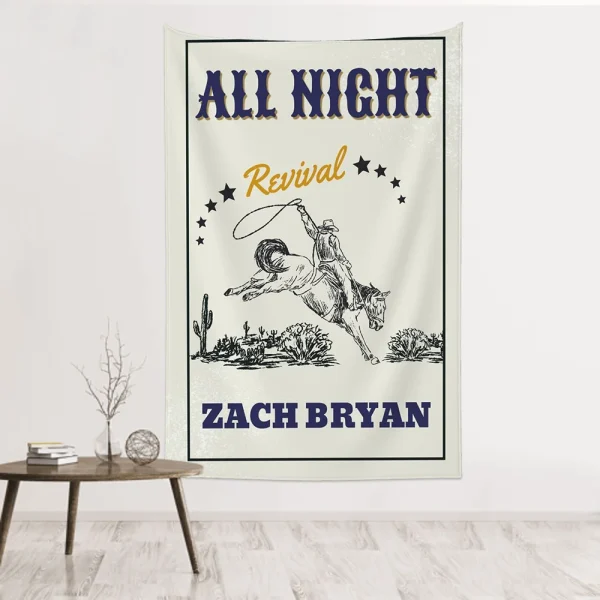 Singer Z-Zach Music Album Bryan Tapestry Room Decor Wall Cloth Party Hanging Background Room Decor Baby Room 3