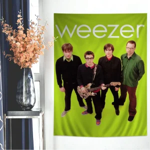 Weezer music band DIY Wall Tapestry Hippie Flower Wall Carpets Dorm Decor Wall Art Decor 1
