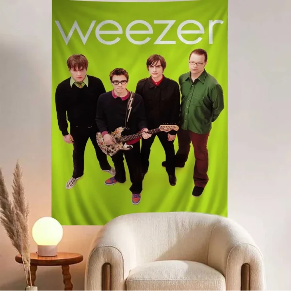 Weezer music band DIY Wall Tapestry Hippie Flower Wall Carpets Dorm Decor Wall Art Decor 6