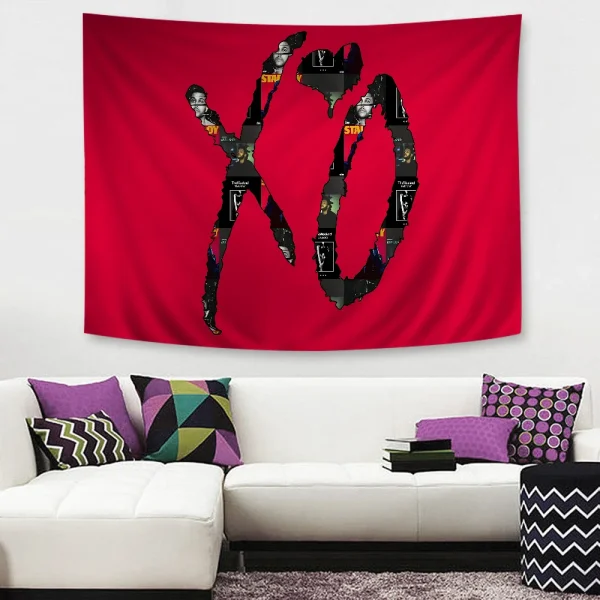 Rapper The Weeknd XO Hippie Wall Hanging Tapestries Art Science Fiction Room Home Decor Kawaii Room Decor 1