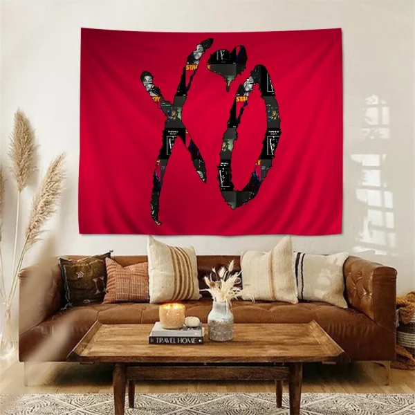Rapper The Weeknd XO Hippie Wall Hanging Tapestries Art Science Fiction Room Home Decor Kawaii Room Decor 2