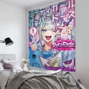 Needy Girl Overdose Game Chart Tapestry Home Decoration hippie bohemian decoration divination Wall Hanging Home Decor 1