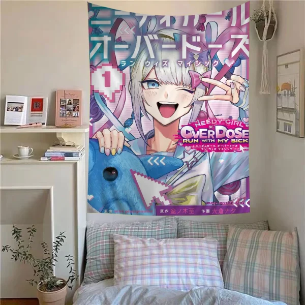 Needy Girl Overdose Game Chart Tapestry Home Decoration hippie bohemian decoration divination Wall Hanging Home Decor 2