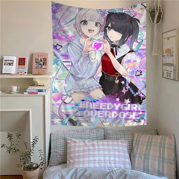 Needy Girl Overdose Game Chart Tapestry Home Decoration hippie bohemian decoration divination Wall Hanging Home Decor 4