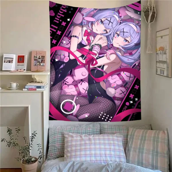 1pc Anime Hatsune Miku  Tapestry Room Decor Wall Cloth Party Hanging Background Room Decor Baby Room 2