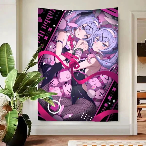 1pc Anime Hatsune Miku  Tapestry Room Decor Wall Cloth Party Hanging Background Room Decor Baby Room 3