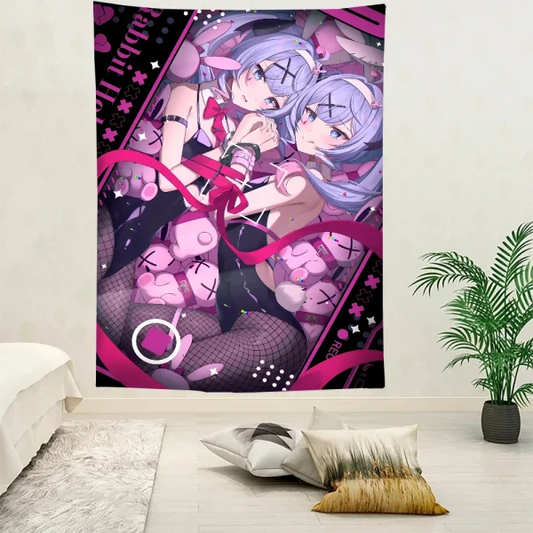 1pc Anime Hatsune Miku  Tapestry Room Decor Wall Cloth Party Hanging Background Room Decor Baby Room 4