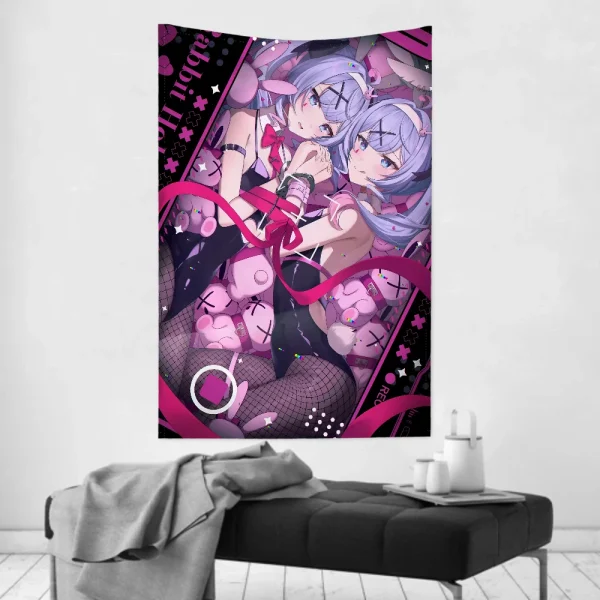 1pc Anime Hatsune Miku  Tapestry Room Decor Wall Cloth Party Hanging Background Room Decor Baby Room 5