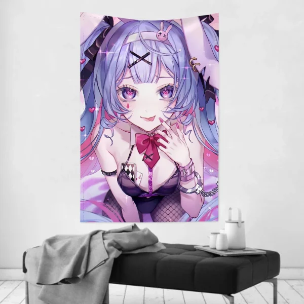 1pc Anime Hatsune Miku  Tapestry Room Decor Wall Cloth Party Hanging Background Room Decor Baby Room 6
