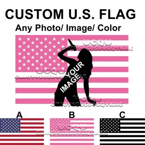 Custom American Flag Printing 5 Sizes Color Photo Pink Black 3x5 Ft Customized US Banner Tapestry With Your Image Color Tapestry 1