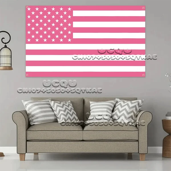Custom American Flag Printing 5 Sizes Color Photo Pink Black 3x5 Ft Customized US Banner Tapestry With Your Image Color Tapestry 4
