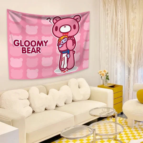 3x5ft Kawaii G-Gloomy Bear Tapestry Anime Tapestry Hanging Tarot Hippie Dorm Wall Hanging Decoration Bohemian Hippie Decor 2