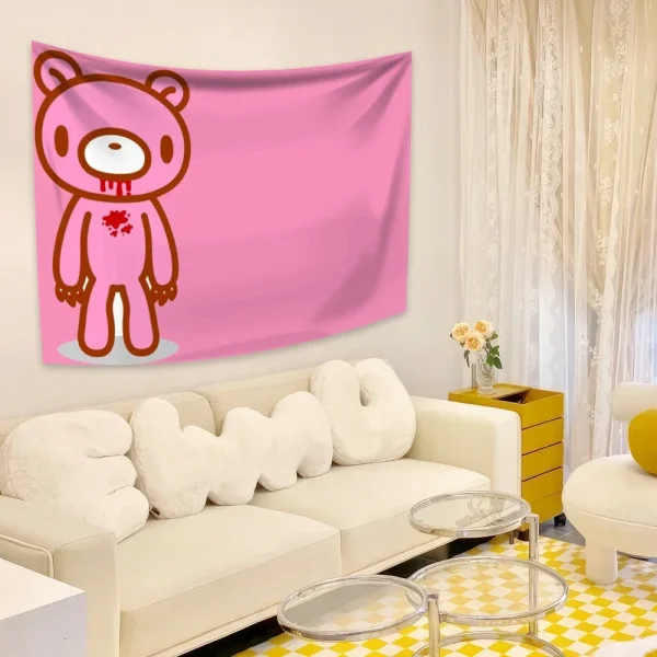 3x5ft Kawaii G-Gloomy Bear Tapestry Anime Tapestry Hanging Tarot Hippie Dorm Wall Hanging Decoration Bohemian Hippie Decor 4