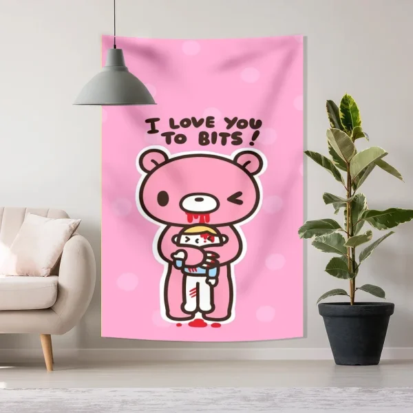 3x5ft Kawaii G-Gloomy Bear Tapestry Anime Tapestry Hanging Tarot Hippie Dorm Wall Hanging Decoration Bohemian Hippie Decor 5