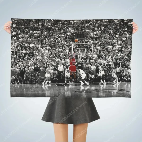 Popular 24 New Arrival Michael Last Shot Tapestry 3D Printing Men Women Jordan Basketball Bedroom Dorm Living Room Tapestry 1