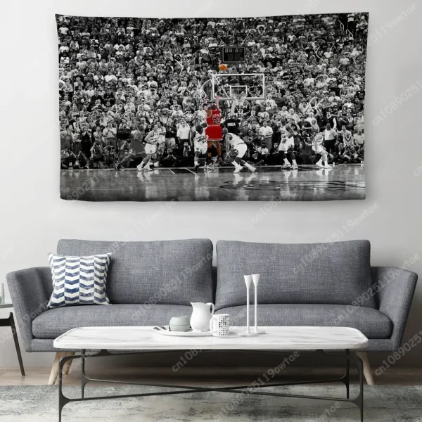 Popular 24 New Arrival Michael Last Shot Tapestry 3D Printing Men Women Jordan Basketball Bedroom Dorm Living Room Tapestry 3