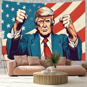 VIKAMA American Flag Proclamation Tapestry Trump Living Room Decorative Wall Patriotic Decor Personalized Wallcovering 1