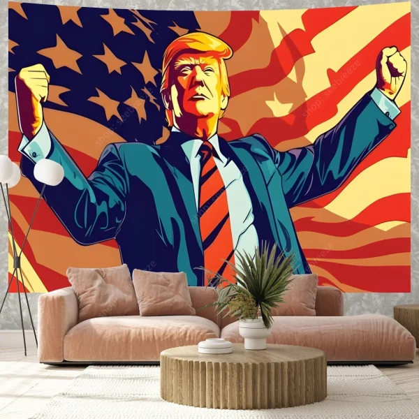 VIKAMA American Flag Proclamation Tapestry Trump Living Room Decorative Wall Patriotic Decor Personalized Wallcovering 2