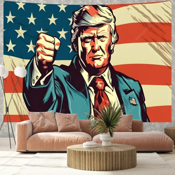 VIKAMA American Flag Proclamation Tapestry Trump Living Room Decorative Wall Patriotic Decor Personalized Wallcovering 3