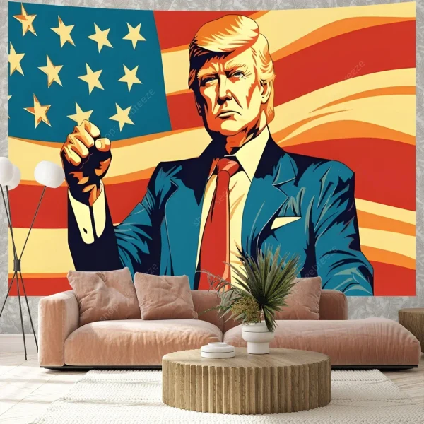 VIKAMA American Flag Proclamation Tapestry Trump Living Room Decorative Wall Patriotic Decor Personalized Wallcovering 4
