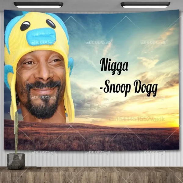 Snoop Dogg Music Ablum Cover Poster Wall Hanging Tapestry Kawaii Room Decoration Aesthetic Funny Meme Tapestrys Home Decor 1