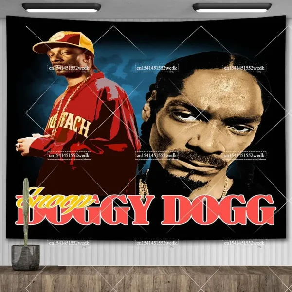 Snoop Dogg Music Ablum Cover Poster Wall Hanging Tapestry Kawaii Room Decoration Aesthetic Funny Meme Tapestrys Home Decor 3