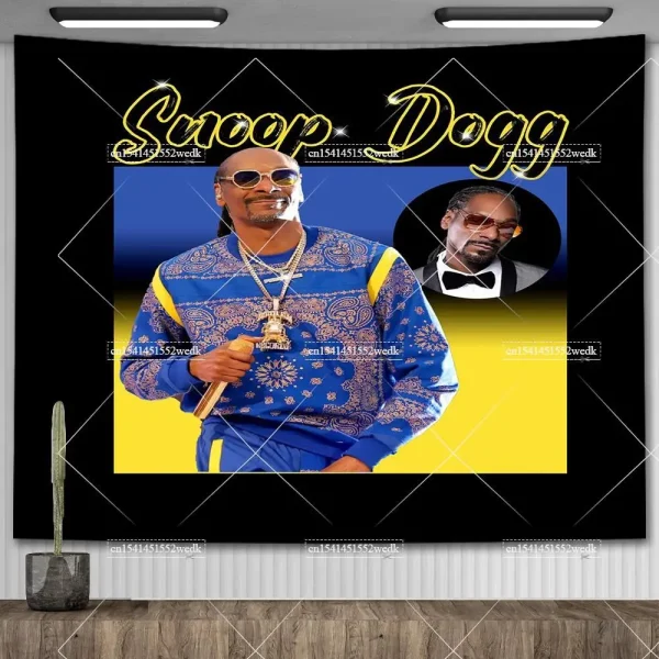 Snoop Dogg Music Ablum Cover Poster Wall Hanging Tapestry Kawaii Room Decoration Aesthetic Funny Meme Tapestrys Home Decor 4