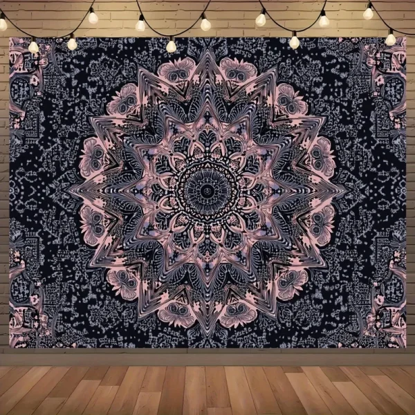 1pc Bohemian Mandala Tapestry Living Room Bedroom Office Wall Hanging, Home Decor Room Decoration Party Decoration 2