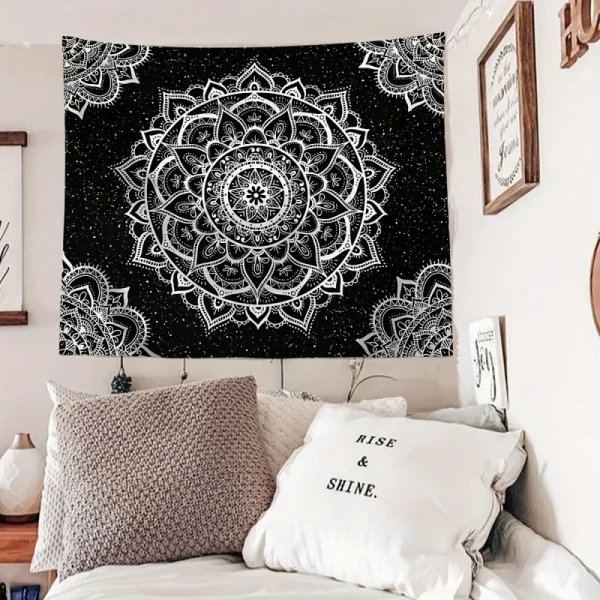 1pc Bohemian Mandala Tapestry Living Room Bedroom Office Wall Hanging, Home Decor Room Decoration Party Decoration 6