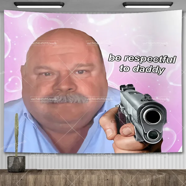Bertram Hate Kids Flags Meme Tapestry Wall Hnaging Be Respectful To Daddy Tapestrys Aesthetic Party Backdrops Home Decoration 4