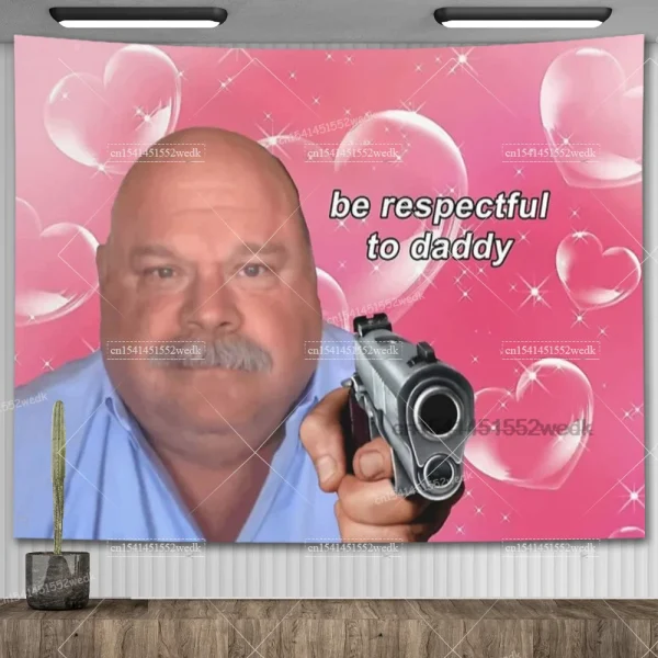 Bertram Hate Kids Flags Meme Tapestry Wall Hnaging Be Respectful To Daddy Tapestrys Aesthetic Party Backdrops Home Decoration 5