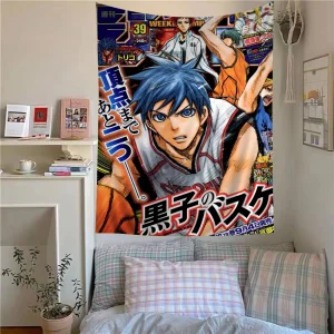 Japanese Anime Kuroko No Basket Printed Large Wall Tapestry Indian Buddha Wall Decoration Witchcraft Bohemian Hippie Art Decor 1