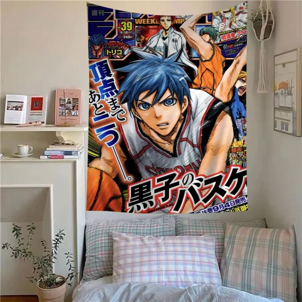Japanese Anime Kuroko No Basket Printed Large Wall Tapestry Indian Buddha Wall Decoration Witchcraft Bohemian Hippie Art Decor 1