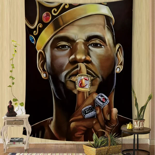 Famous Basketball Player Basketball Celebrities  Anime Tapestry Hippie Flower Wall Carpets Dorm Decor Cheap Hippie Wall Hanging 3
