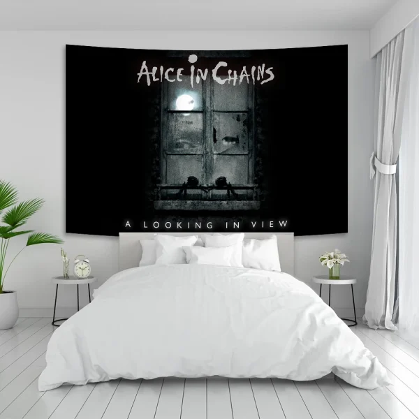 90×150cm Alice In Chains Poster Classic Band Tapestry Painting Wall Art Bar Cafe Bedroom Home Decor 2