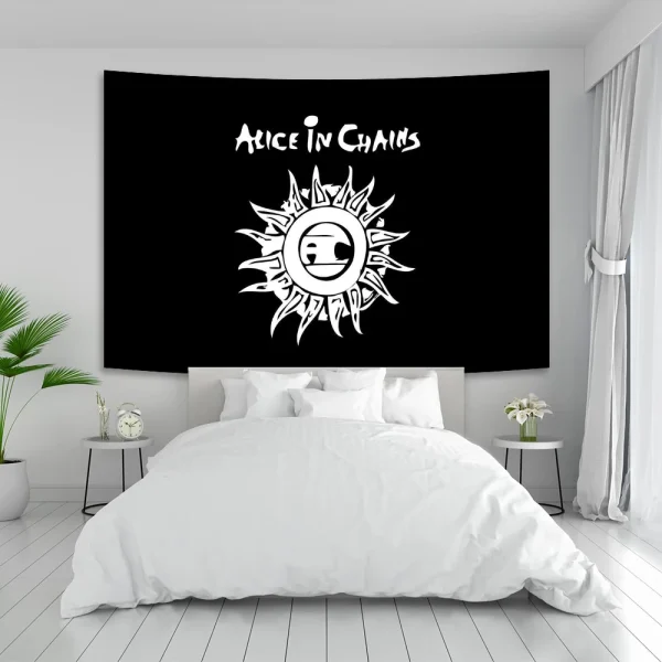 90×150cm Alice In Chains Poster Classic Band Tapestry Painting Wall Art Bar Cafe Bedroom Home Decor 3