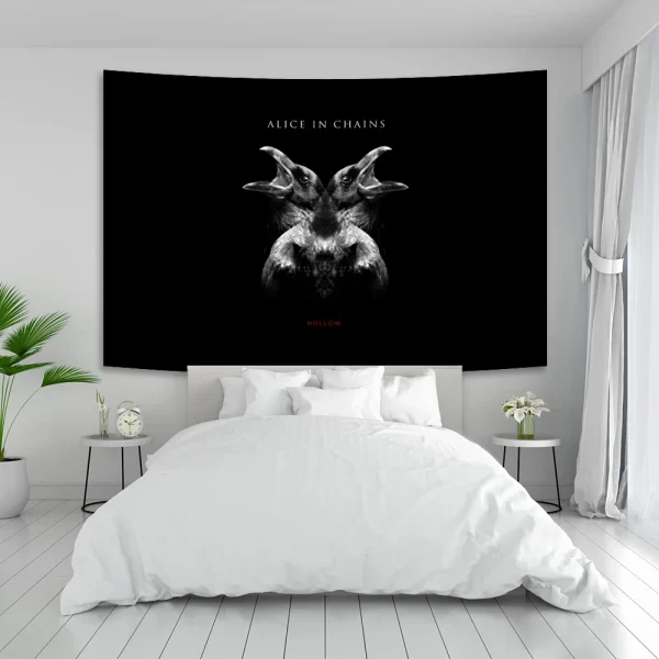 90×150cm Alice In Chains Poster Classic Band Tapestry Painting Wall Art Bar Cafe Bedroom Home Decor 4