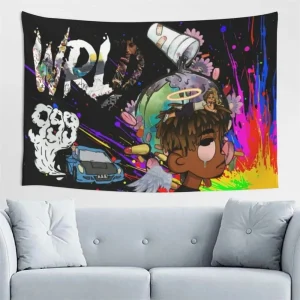 Hip Hop Rapper Tapestry Juice Wrld Street Art Wall Decor Rap Music Poster Bedroom Living Room Dorm Studio 1