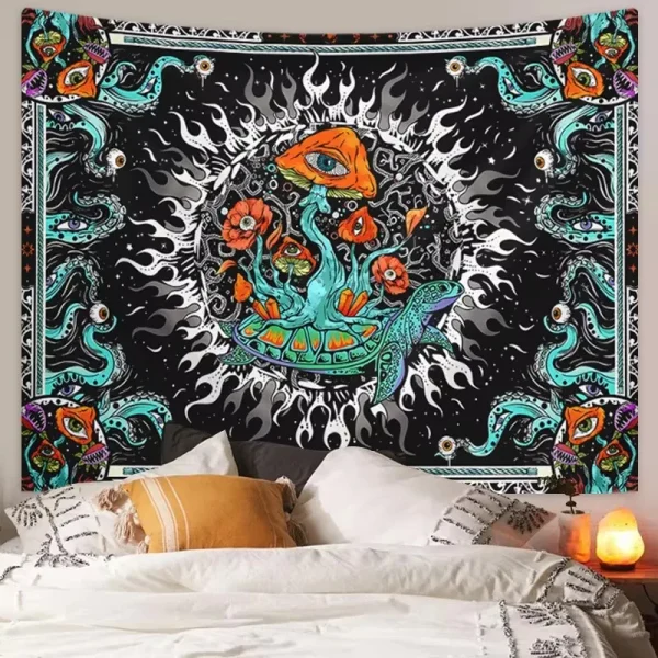 VIKAMA American Bohemian Style Decorative Tapestry Living Room Bedroom Bedside Wall Home Decorations Aesthetic 1